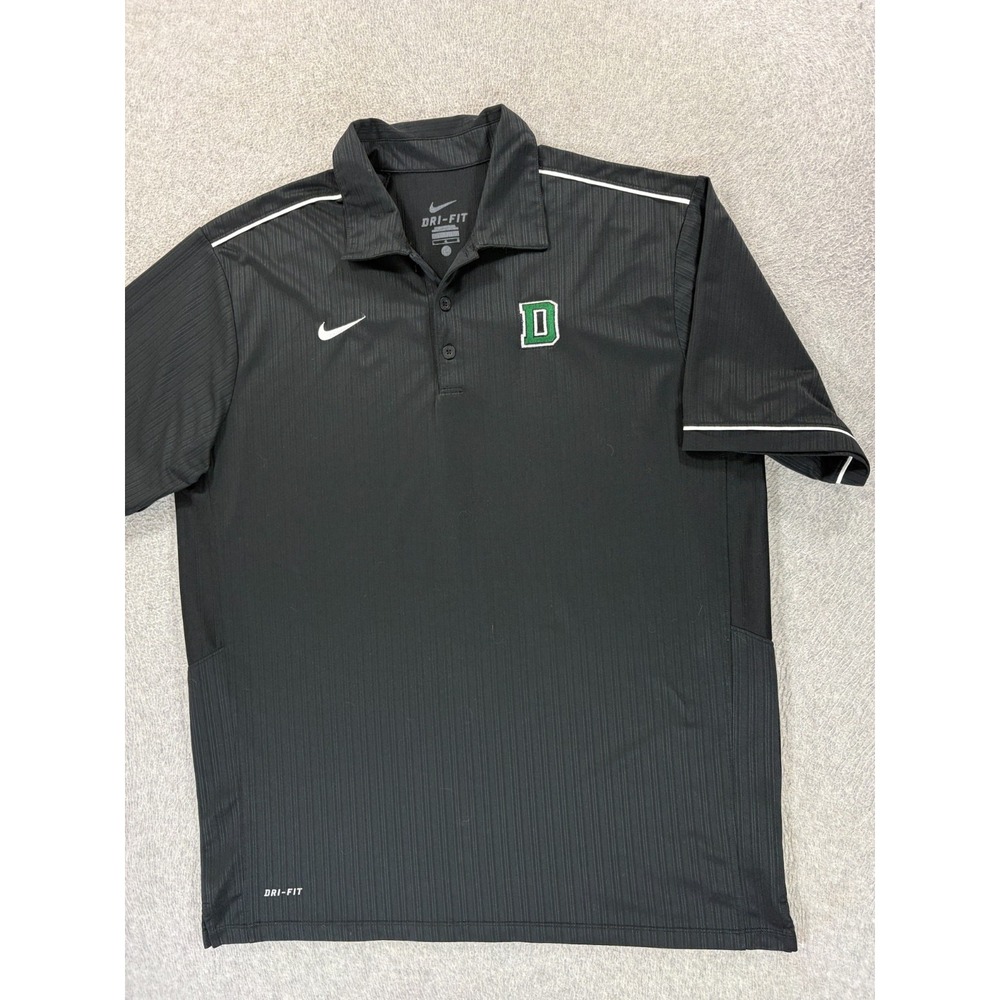 Dartmouth Big Green Nike Stitched Logo Campus S/S Polo Shirt (Men's Large) Black